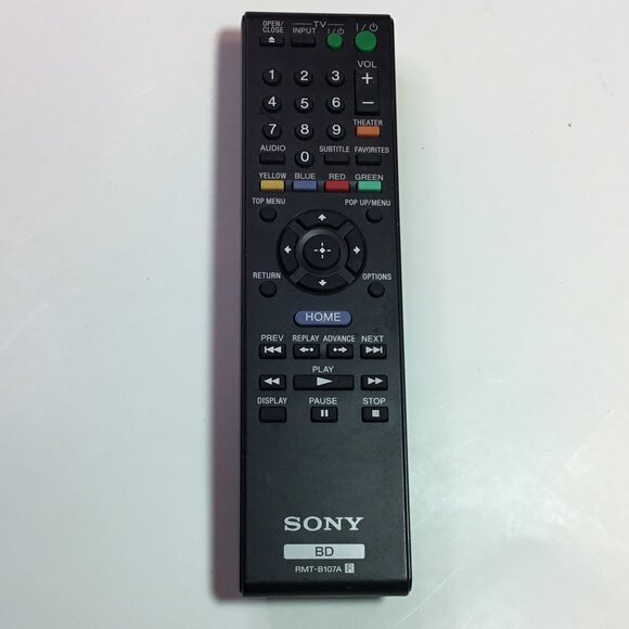 Used Original For Sony RMT-B107A Blu-Ray DVD BD Remote Control BDP-BX37 BDP-BX57 - Picture 1 of 7